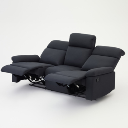 Home Detail Brody 3 Seater Dark Grey Manual Recliner Sofa - Wilko - thumbnail 5