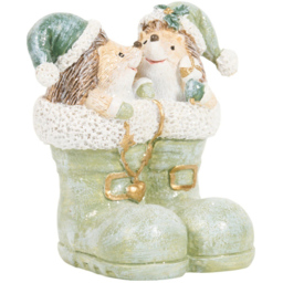 Sage Green Hedgehog Ornament - Mistletoe Cottage - Wilko - thumbnail 3