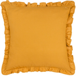 Paoletti Montrose Ochre Floral Cushion - Size: 50 x 50 cm - Orange - Wilko - thumbnail 4