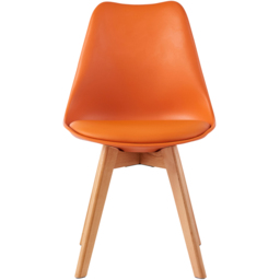 Eva Set of 4 Orange Padded Dining Chairs - MCC - Wilko - thumbnail 4
