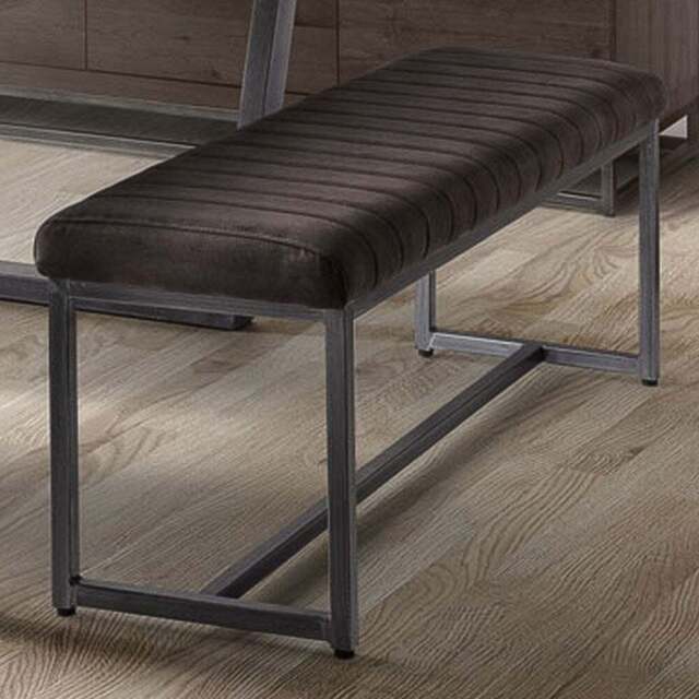 Julian Bowen Brooklyn 2 Seater Charcoal Dining Bench - Size: 41 x 121 x 47cm - Grey - Wilko - image 1
