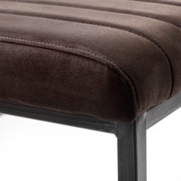 Julian Bowen Brooklyn 2 Seater Charcoal Dining Bench - Size: 41 x 121 x 47cm - Grey - Wilko - thumbnail 6