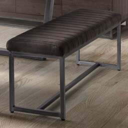 Julian Bowen Brooklyn 2 Seater Charcoal Dining Bench - Size: 41 x 121 x 47cm - Grey - Wilko - thumbnail 1
