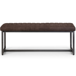 Julian Bowen Brooklyn 2 Seater Charcoal Dining Bench - Size: 41 x 121 x 47cm - Grey - Wilko - thumbnail 5