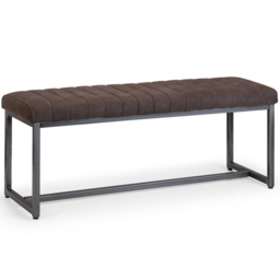 Julian Bowen Brooklyn 2 Seater Charcoal Dining Bench - Size: 41 x 121 x 47cm - Grey - Wilko - thumbnail 3