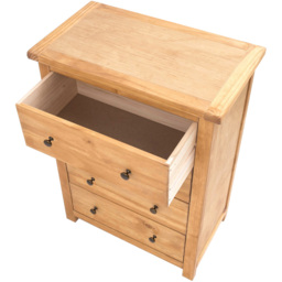 Cabinet Bits Lugo 4 Drawer Antique Wax Brass Knob Chest of Drawers - Brown - Wilko - thumbnail 6