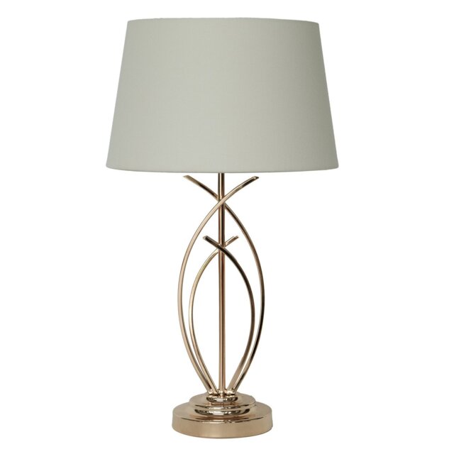 Hensley Table Lamp - White and Gold - Wilko
