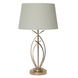 Hensley Table Lamp - White and Gold - Wilko - thumbnail 1