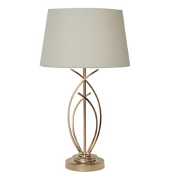 Hensley Table Lamp - White and Gold - Wilko - thumbnail 3