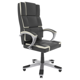 Vida Designs Henderson Black and White Swivel Office Chair - Size: 121 x 67 x 74cm - Wilko - thumbnail 3