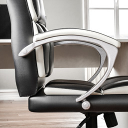 Vida Designs Henderson Black and White Swivel Office Chair - Size: 121 x 67 x 74cm - Wilko - thumbnail 6