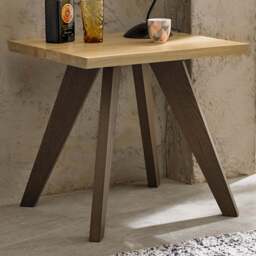 Bentley Designs Cadell Aged Oak Lamp Table - Size: 52 x 55 x 50cm - Brown - Wilko