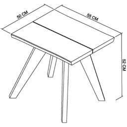 Bentley Designs Cadell Aged Oak Lamp Table - Size: 52 x 55 x 50cm - Brown - Wilko - thumbnail 6