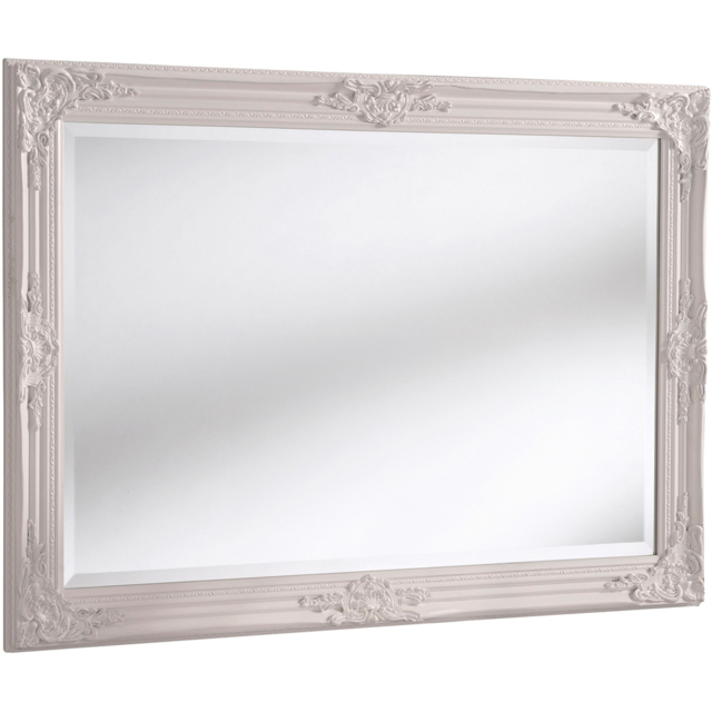 Yearn White Carved Rectangular Wall Mirror 74 x 104cm - Wilko - image 1