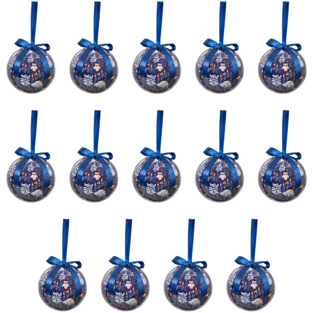 The Christmas Workshop Navy Blue Festival Bauble 14 Pack - Wilko - image 1