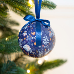 The Christmas Workshop Navy Blue Festival Bauble 14 Pack - Wilko - thumbnail 3