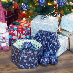 The Christmas Workshop Navy Blue Festival Bauble 14 Pack - Wilko - thumbnail 7