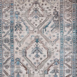 Kukoon Traditional Bordered Medallion Beige Grey Washable Rug 200 x 290cm - Blue - Wilko - thumbnail 4