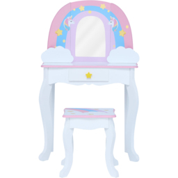 Teamson Kids Little Dreamer Rainbow 3 Drawer Pink Toy Vanity Set - Size: 99.1 x 33.0 x 62.9cm - Wilko - thumbnail 4