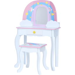 Teamson Kids Little Dreamer Rainbow 3 Drawer Pink Toy Vanity Set - Size: 99.1 x 33.0 x 62.9cm - Wilko - thumbnail 3