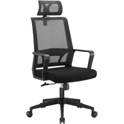 TTAP Cambridge Plus Black Mesh Swivel Office Chair - Size: 121 x 60 x 60cm - Wilko - thumbnail 3