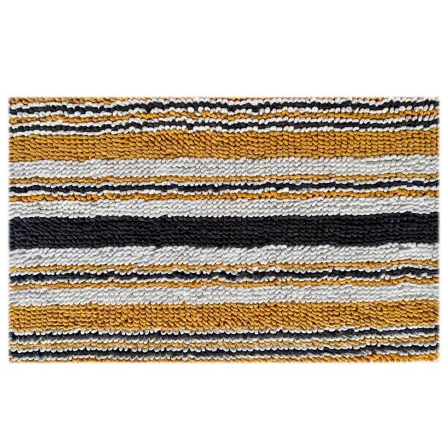 Candy Stripe Bath Mat - Ochre - Wilko - image 1