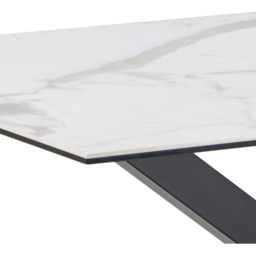 Florence Heaven 4 Seater Ceramic Top Dining Table White - Size: 75.5 x 135 x 80cm - Furniture To Go - Wilko - thumbnail 5