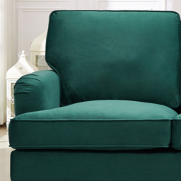 Woodbury 3 Seater Green Velvet Sofa - Artemis Home - Wilko - thumbnail 3
