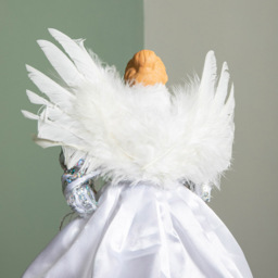 Samuel Alexander White and Silver Angel Christmas Tree Topper 30cm - Size: 30 x 20 x 9cm - Wilko - thumbnail 4