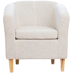 Artemis Home Alderwood Beige Hessian Tub Chair - Size: Single - Cream - Wilko - thumbnail 3
