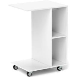 Costway 2 Shelf White C Shaped End Table - Size: 45 x 35 x 65cm - Wilko - thumbnail 3