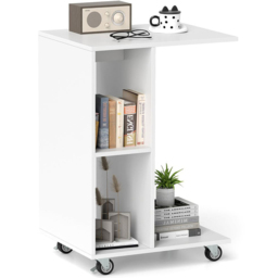 Costway 2 Shelf White C Shaped End Table - Size: 45 x 35 x 65cm - Wilko - thumbnail 4