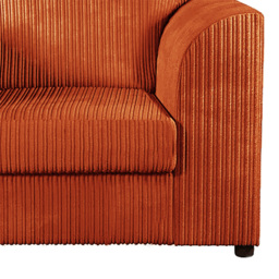 Luxor Single Seater Orange Jumbo Cord Armchair - Wilko - thumbnail 4