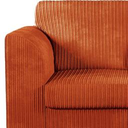 Luxor Single Seater Orange Jumbo Cord Armchair - Wilko - thumbnail 5