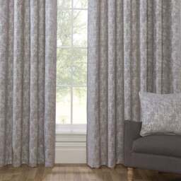 Amara Chenille Eyelet Curtain - Silver/168cm/183cm - Size: W 66 x D 72cm - Divante - Wilko - thumbnail 7