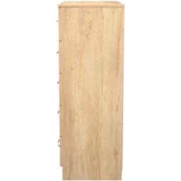 Crowndale Avon 5 Drawer Nebraska Oak Chest of Drawers Ready Assembled - Wilko - thumbnail 4
