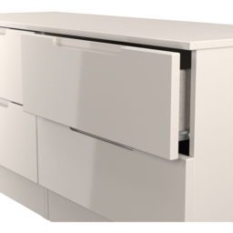 Crowndale Milan 4 Drawer Grey Gloss and Oak Bed Box - Size: 51 x 110 x 39cm - Kashmir Gloss & Kashmir - Wilko - thumbnail 6