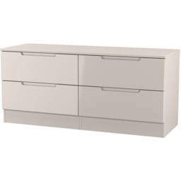 Crowndale Milan 4 Drawer Grey Gloss and Oak Bed Box - Size: 51 x 110 x 39cm - Kashmir Gloss & Kashmir - Wilko - thumbnail 3