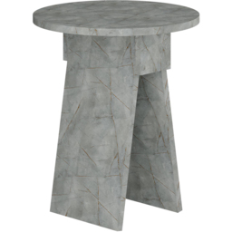 Decortie Chen Round Side Table with Gold Marble Effect Sculptural Base - Size: 50 x 42 x 42cm - Wilko - thumbnail 3