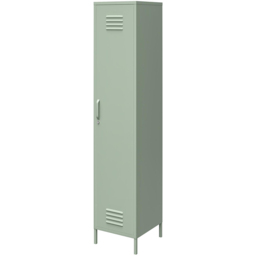 Dorel Mission District Single Door Green Storage Cabinet - Size: 185 x 38 x 40cm - Pale Green - Wilko - thumbnail 6