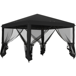 Outsunny 3 x 3m Black Heavy Duty Pop Up Gazebo with 4 Mesh Sides and Carry Bag - Wilko - thumbnail 3