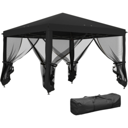 Outsunny 3 x 3m Black Heavy Duty Pop Up Gazebo with 4 Mesh Sides and Carry Bag - Wilko - thumbnail 5