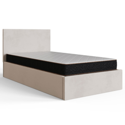GFW Single Natural Velvet End Lift Ottoman Bed with Memory Pocket Spring Mattress - Wilko - thumbnail 4