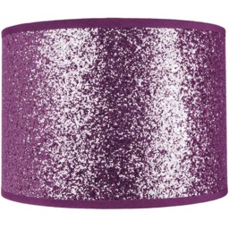 Happy Homewares Designer Bright Purple Glitter Fabric Pendant Shade - Size: 18 x 25 x 25cm - Wilko - thumbnail 3