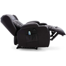 Furniture Online Caesar Black Bonded Leather Electric Recliner Chair - Size: 105 x 95 x 98cm - Wilko - thumbnail 7