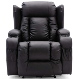 Furniture Online Caesar Black Bonded Leather Electric Recliner Chair - Size: 105 x 95 x 98cm - Wilko - thumbnail 4