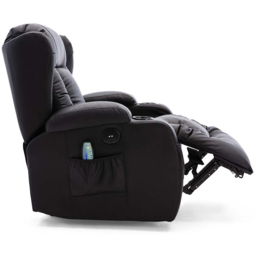 Furniture Online Caesar Black Bonded Leather Electric Recliner Chair - Size: 105 x 95 x 98cm - Wilko - thumbnail 6