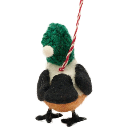 The Seasonal Gift Co. Felt Bird In A Hat Hanging Decoration - Size: 13 x 9.5 x 5cm - Black - Wilko - thumbnail 4