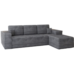 Sliding Wardrobes 4U 3 Seater L Shaped Grey Corner Sofa with Reversible Chaise - Wilko - thumbnail 3