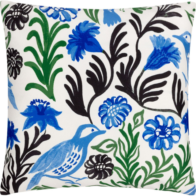 furn Aljento Blue Floral Polyester Filled Outdoor Cushion - Size: 43 x 43cm - furn. - Wilko - image 1